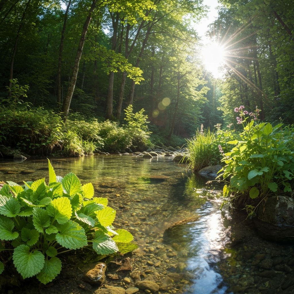 Holistic wellness concept with natural elements